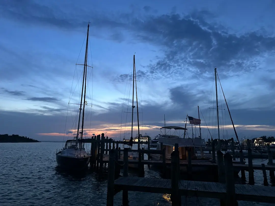 Fishing vessel at dusk